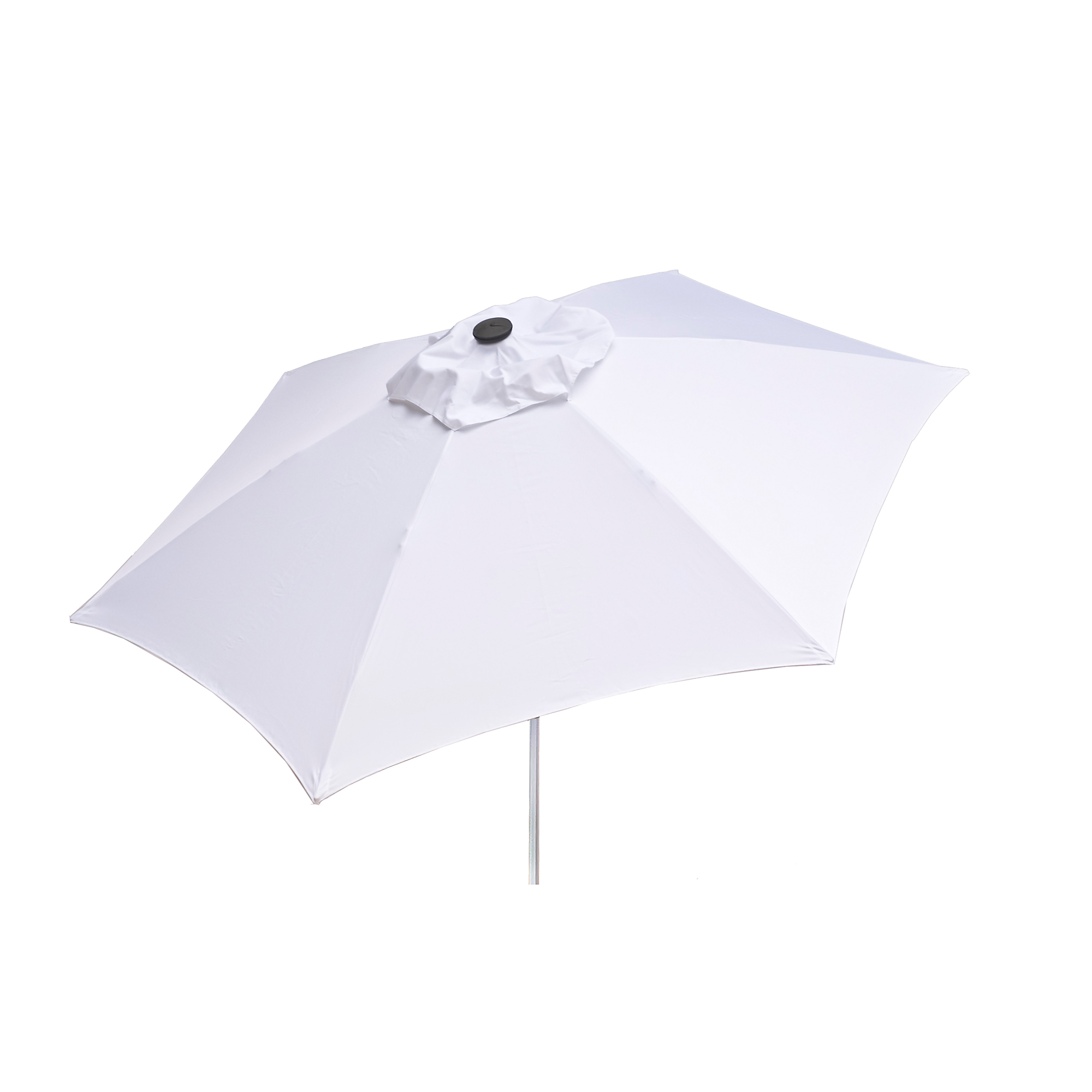Heininger DestinationGear, 8.5ft. Push Up Market Umbrella in Solid White, Shape Hexagon, Model# 1203